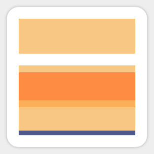 A prodigious tailoring of Twilight, White, Topaz, Rajah and Orangeish stripes. Sticker